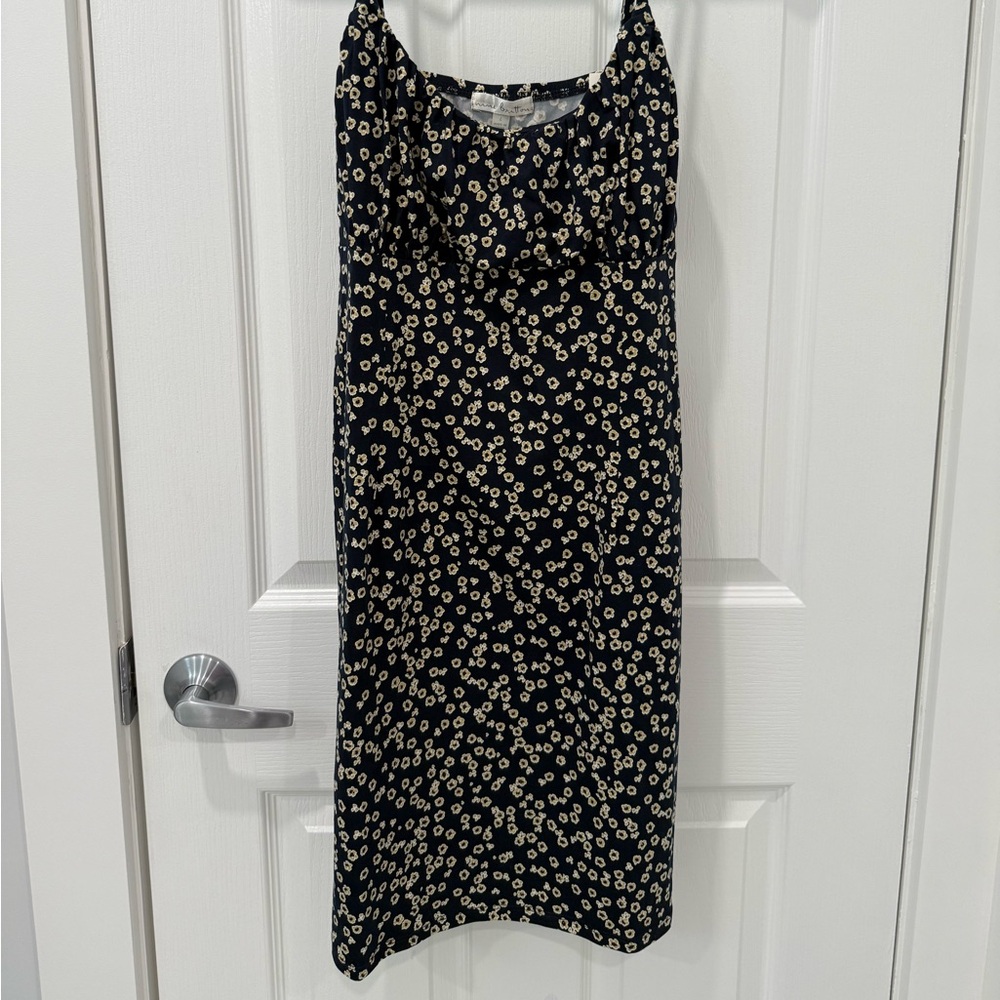 Floral Navy and White Dress